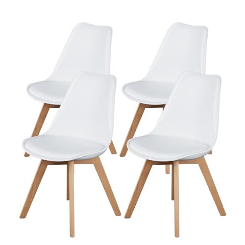 Modern PU Leather Dining Chair Set of 4 for Home Office