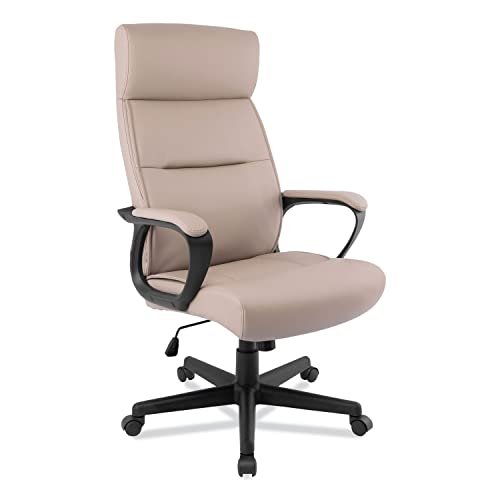 Alera Oxnam High-Back Office Chair, Tan/Black, Up to 275 lbs