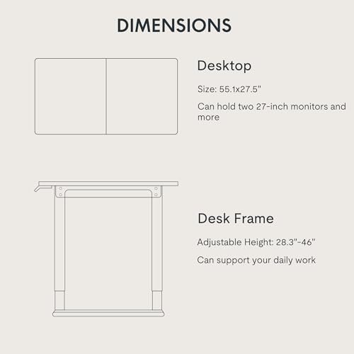 FLEXISPOT Adjustable Standing Desk for Home Office