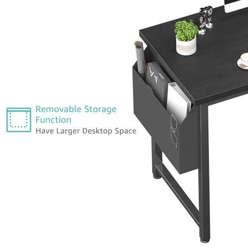 Ergonomic 39-inch Desk with Power Outlets for Teens and Home Office