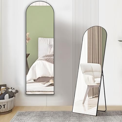 DUMOS Arch Mirror, Full Length for Bedroom and Living Room (Black)