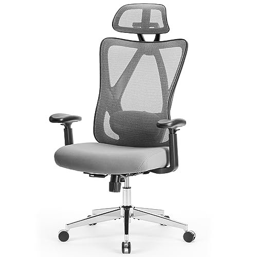 Ergonomic Dark Grey Office Chair with Adjustable Support