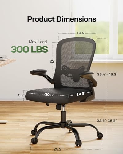 Marsail Ergonomic Mesh Office Chair with Adjustable Lumbar Support