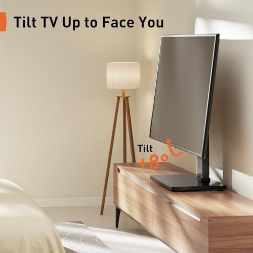 Perlegear Universal Swivel TV Stand for 32-60,65 Inch TVs up to 88 lbs