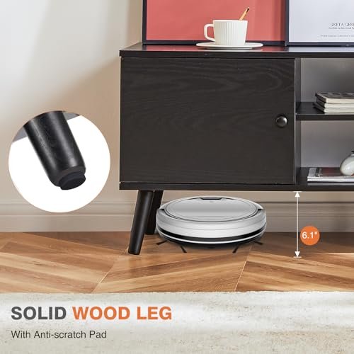 Superone 55-60 Inch TV Stand with Storage, Modern Mid-Century Console