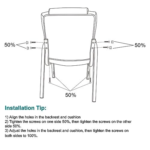 OLIXIS Set of 4 Leather Reception Chairs with Padded Arms