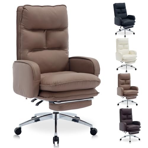 Ergonomic Reclining Office Chair with Footrest, Big and Tall Adjustable Height