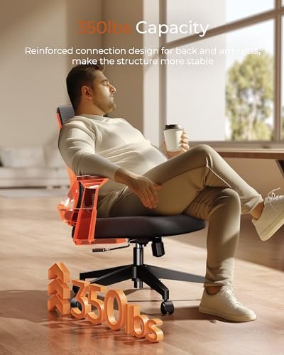 Ergonomic Office Chair with 400 lbs Capacity & Adjustable Lumbar Support