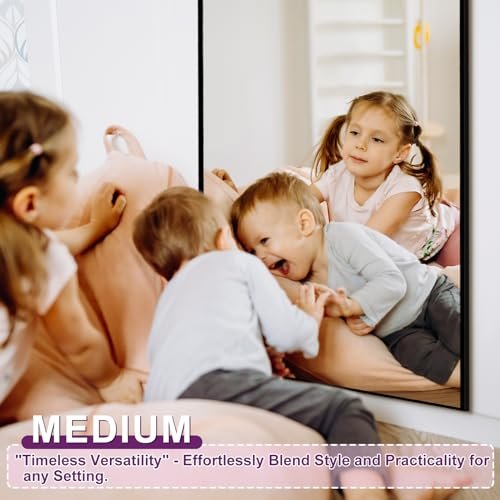 Arched Full Body Mirror, 64x24 Black with Aluminum Frame, Freestanding or Wall Mount