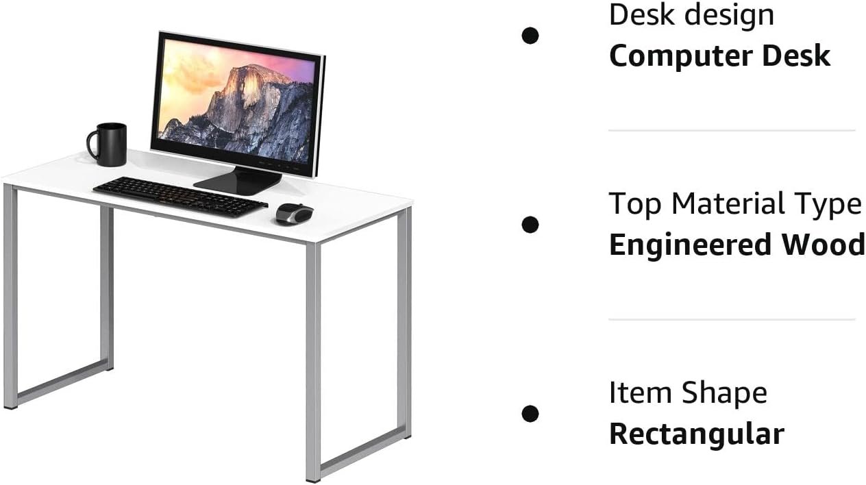 White 32-Inch Compact Home Office Computer Desk