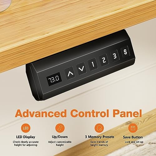 Electric sit-stand desk with adjustable height for home office