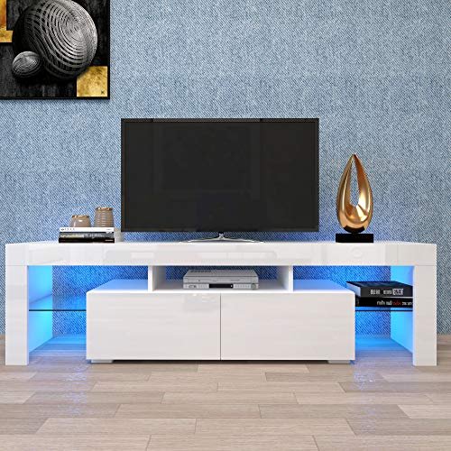White 70 Inch TV Stand for Living Room