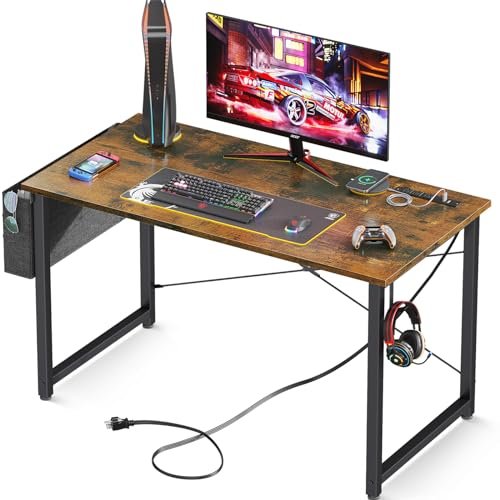 Vintage 40 Inch Compact Computer Desk for Home Office and Students