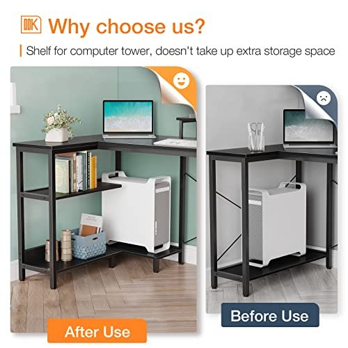 Modern L-Shaped Desk for Small Spaces