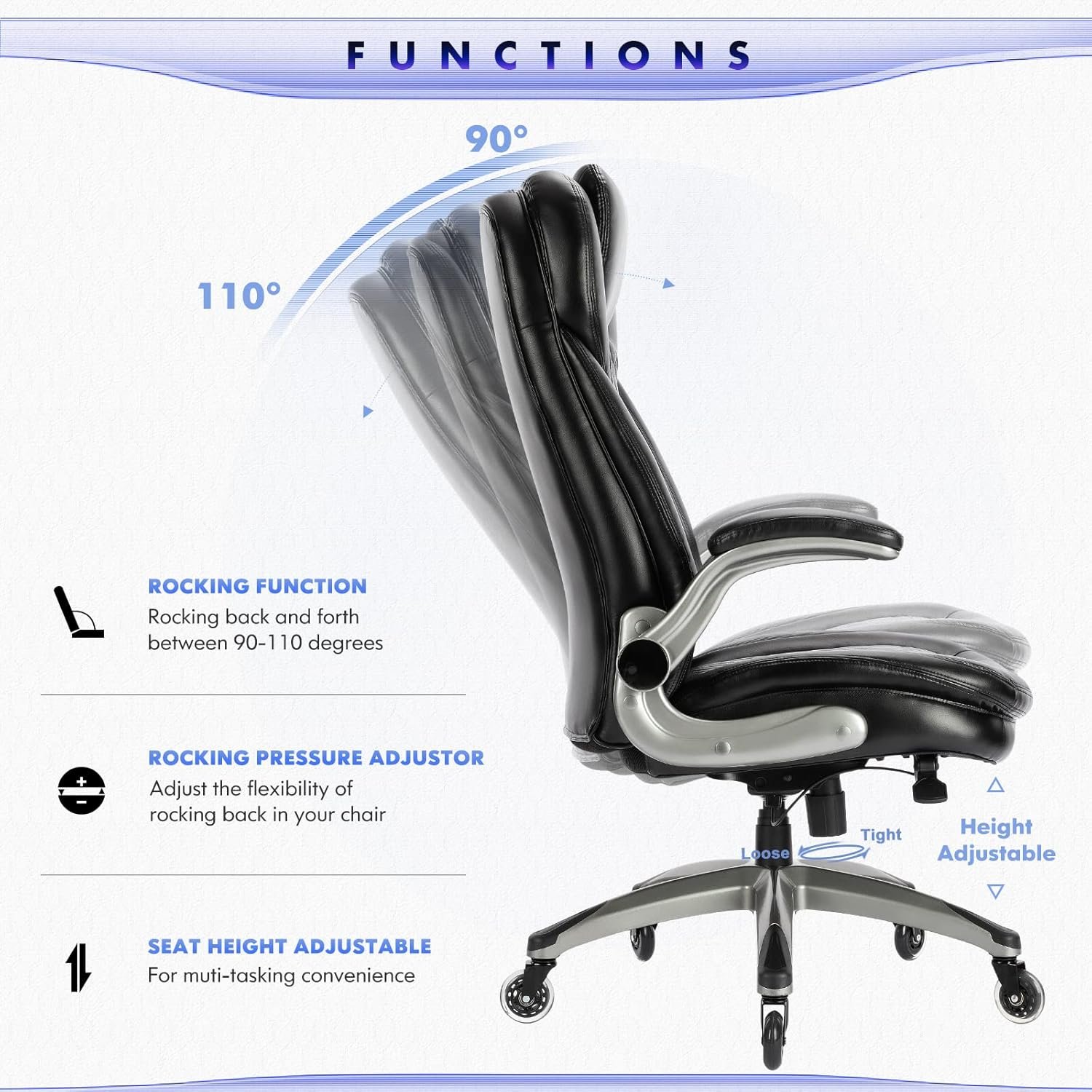 Upgraded Executive Ergonomic Leather Chair