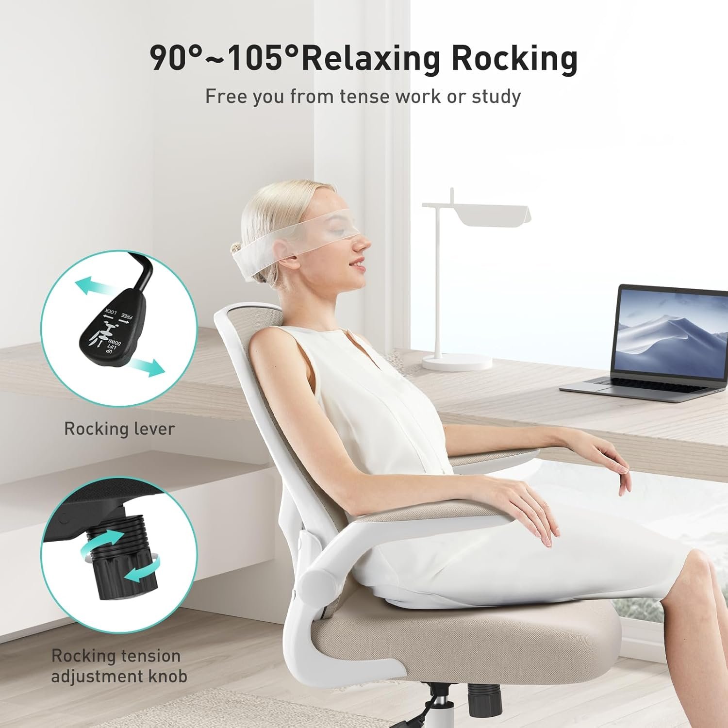 Ergonomic Office Chair with Adjustable Lumbar Support for Desk