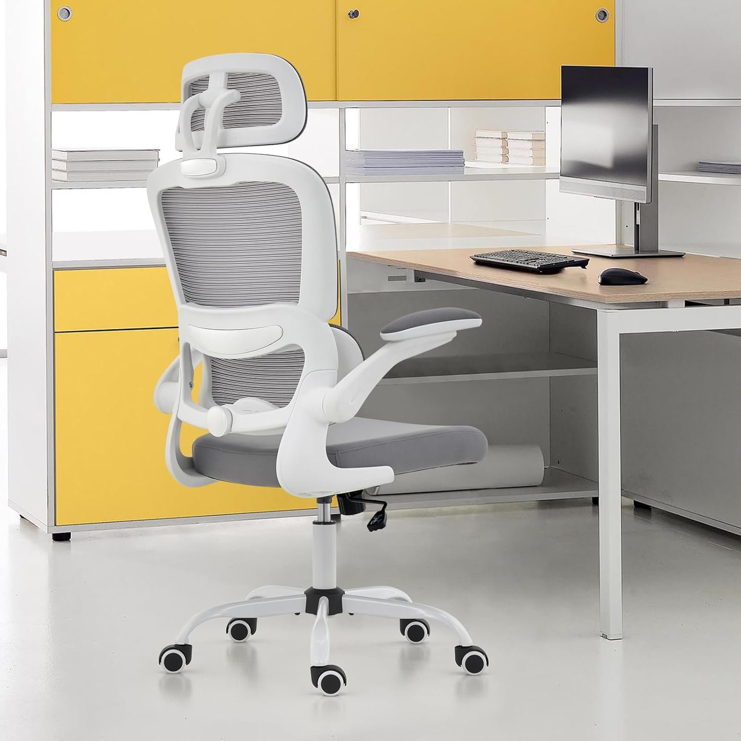 Ergonomic Office Chair for Home, Office and Gaming (330 LBS Capacity, White)