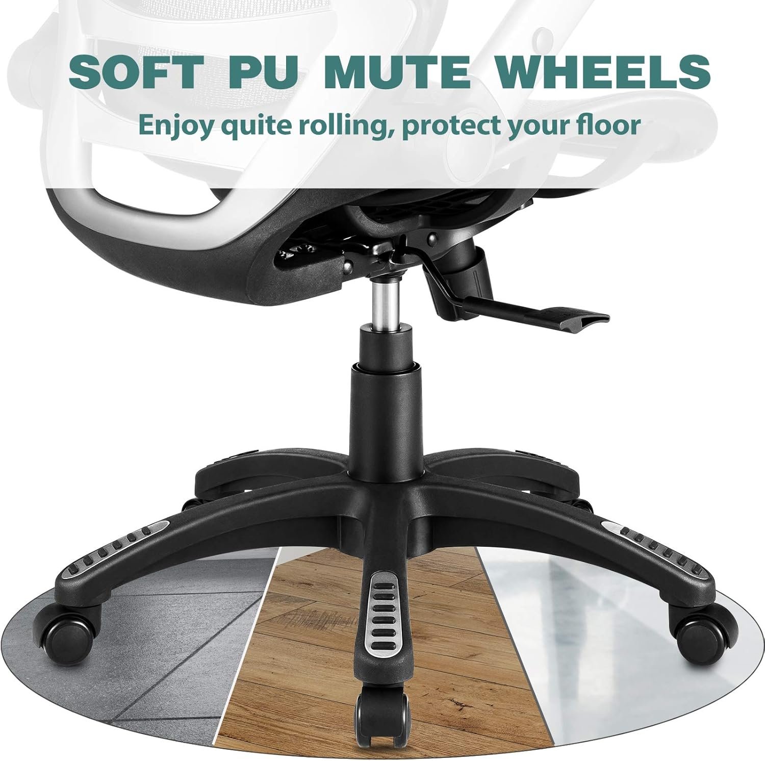 Ergonomic Mesh Office Chair with Adjustable Headrest & Lumbar Support