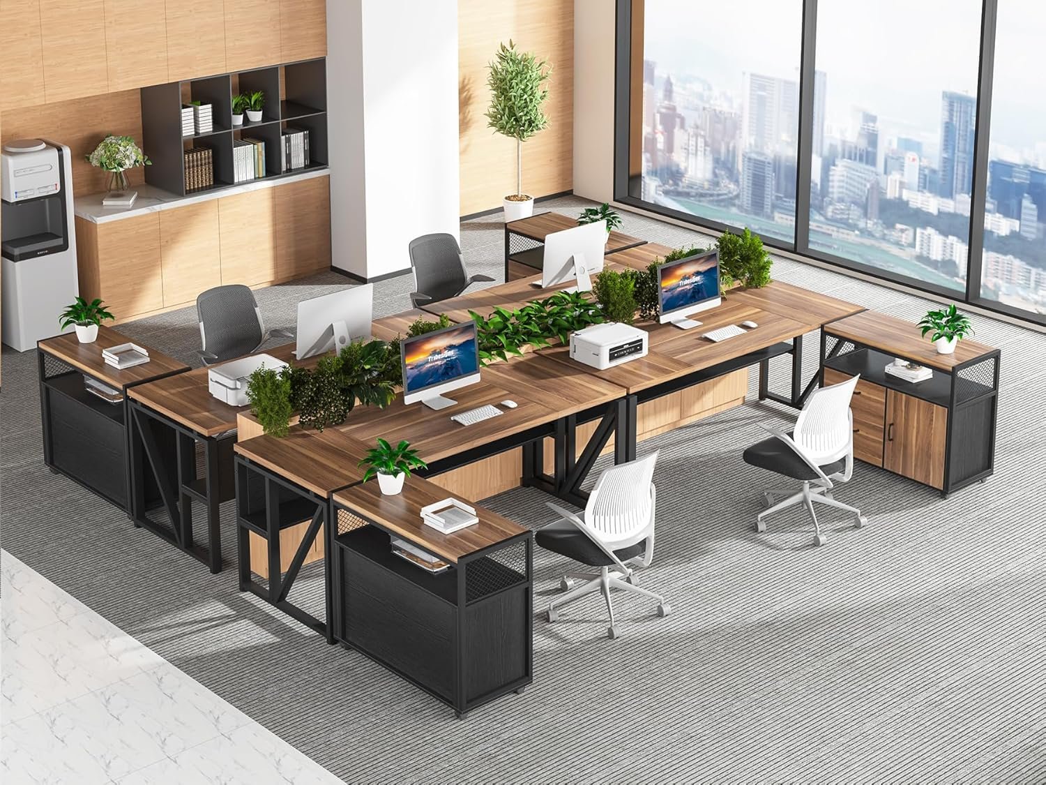 Tribesigns 63-inch Computer Desk with Storage for Home Office