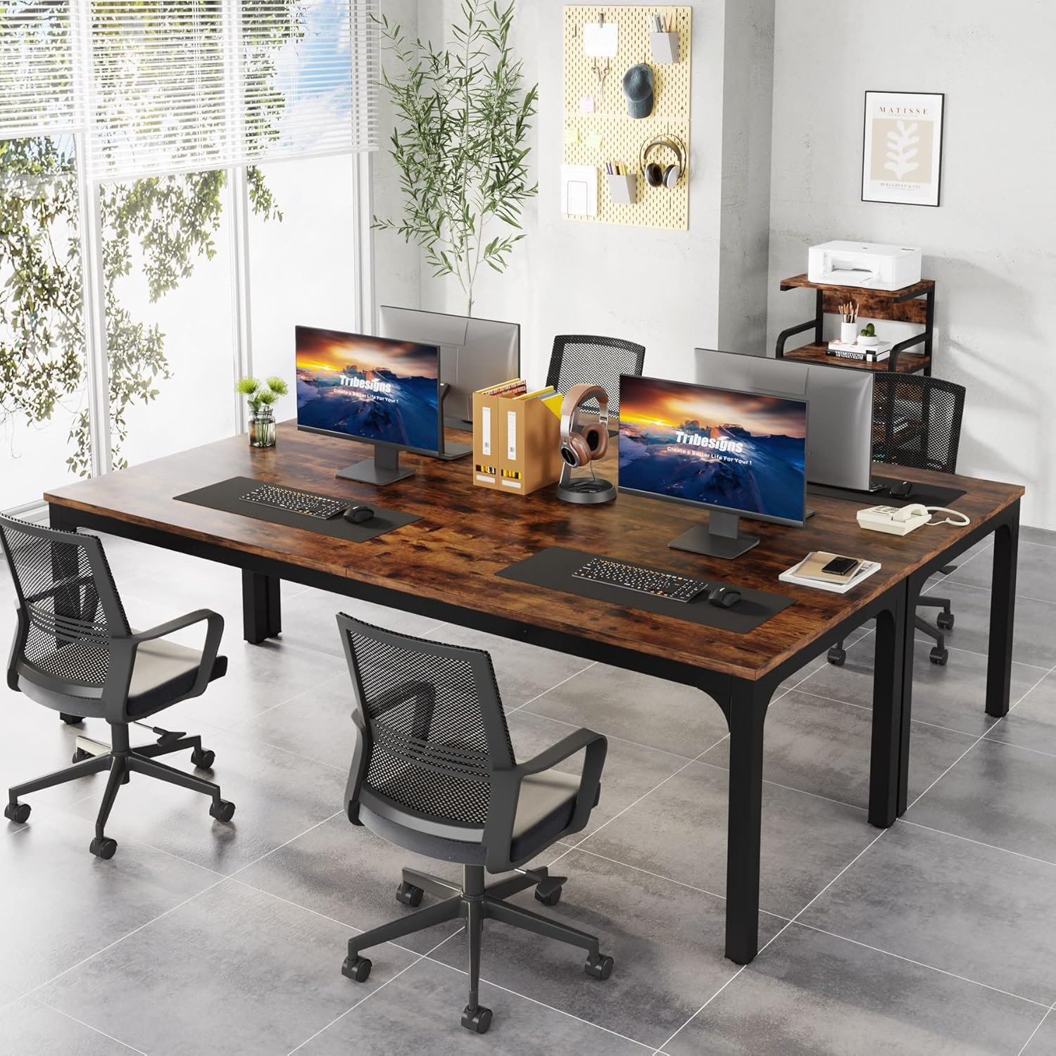 Tribesigns Extra Long Double Desk for Home Office